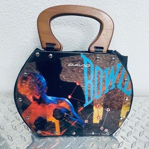 David Bowie purse made from vintage vinyl record.